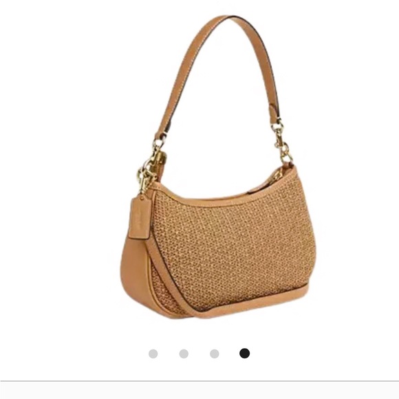 Coach Teri straw bag with gold hardware - Picture 4 of 4